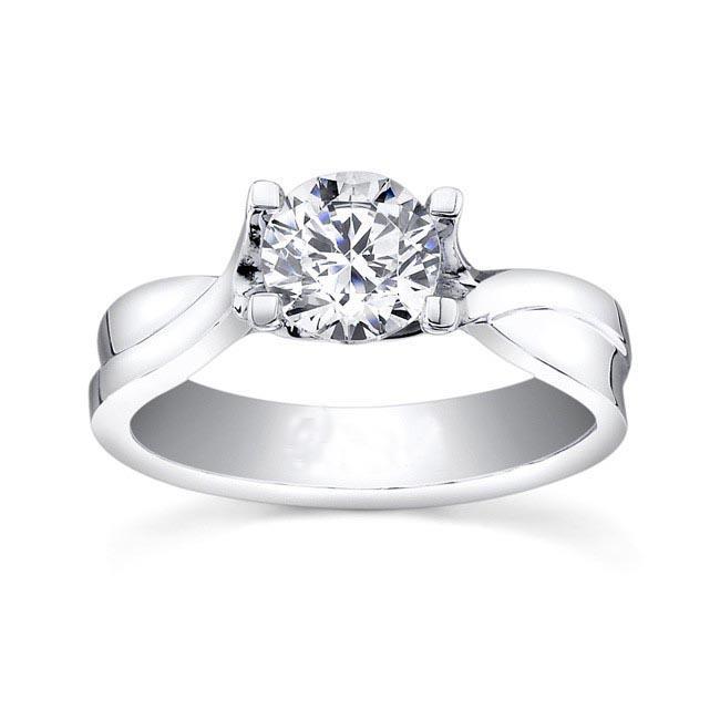 Anello Di Fidanzamento Con Vero Diamante Solitario Scintillante Da 2.25 Carati Oro Bianco