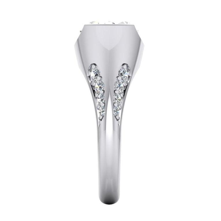 Anello Di Fidanzamento Con Vero Diamante Taglio Antico Marquise V Prong Set 5,75 Carati