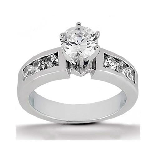Anello Di Fidanzamento Con Vero Diamanti Rotondi Nuovo 1.70 Carati