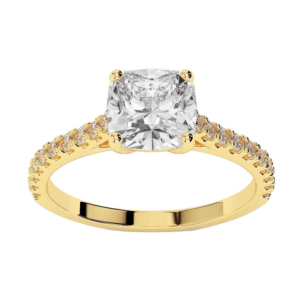 Anello Di Fidanzamento Da Donna Con Genuino Diamante Da 2,50 Carati In Oro Giallo 14K