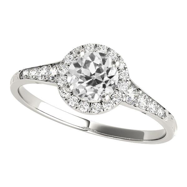 Anello Di Fidanzamento Da Donna Halo Il Giro Old Mine Cut Vero Diamantes 3,50 Carati