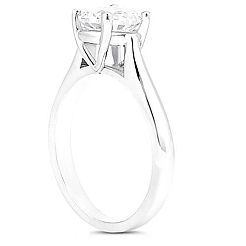 Anello Di Fidanzamento In Oro Bianco 14K Con Genuino Diamante Solitario Da 1.50 Carati