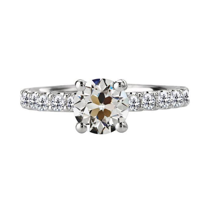 vero round diamante 4.50carati anello vista frontale