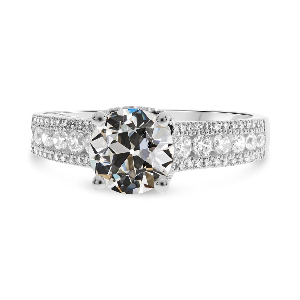 Anello Di Fidanzamento Rotondo Con Naturale Diamanti A Taglio Antico Rotondo 5,50 Carati