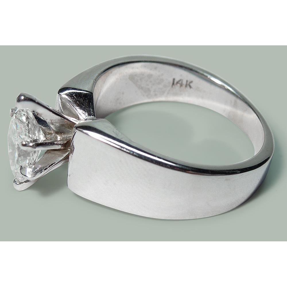 Anello Di Fidanzamento Solitario Con Naturale Diamante Da 2 Carati In Oro Bianco 14K