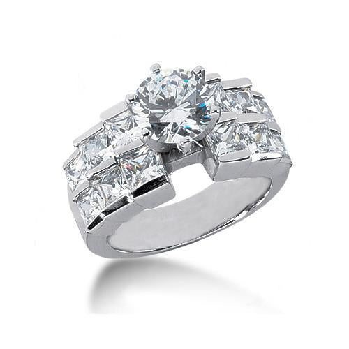 Anello Fantasia Di Fidanzamento Con Naturale Diamante Da 4.25 Carati Diamanti Grandi Reali