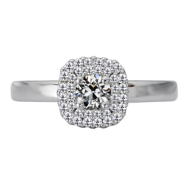 Anello Halo Anniversary Da Donna Vecchio Minatore Genuino Diamante 3 Carats