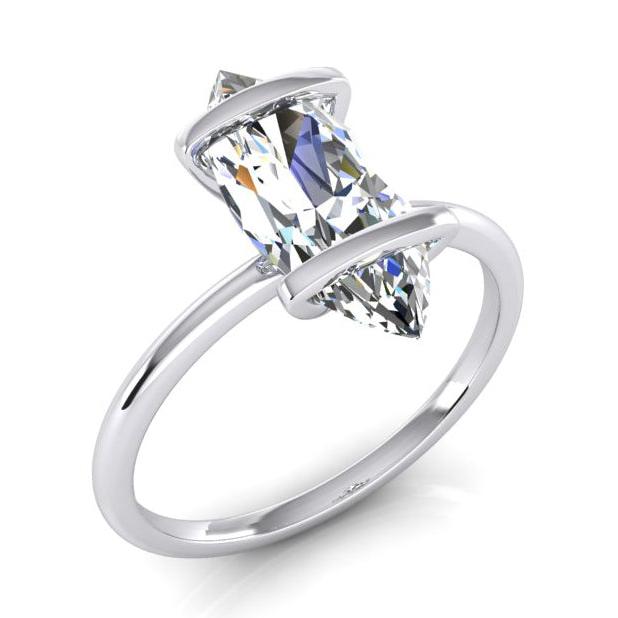 Anello Marquise a due punte in stile unico