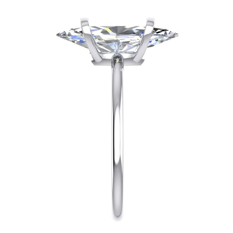 Anello Marquise a due punte in stile unico
