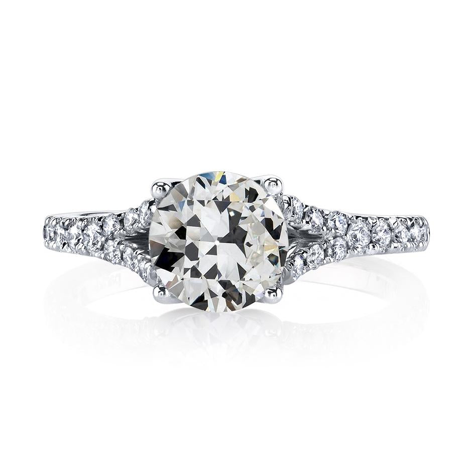 Anello Nuziale Rotondo Con Genuino Diamanti Da Minatore Vecchio, Gambo Diviso, 5 Carati, Oro 14K