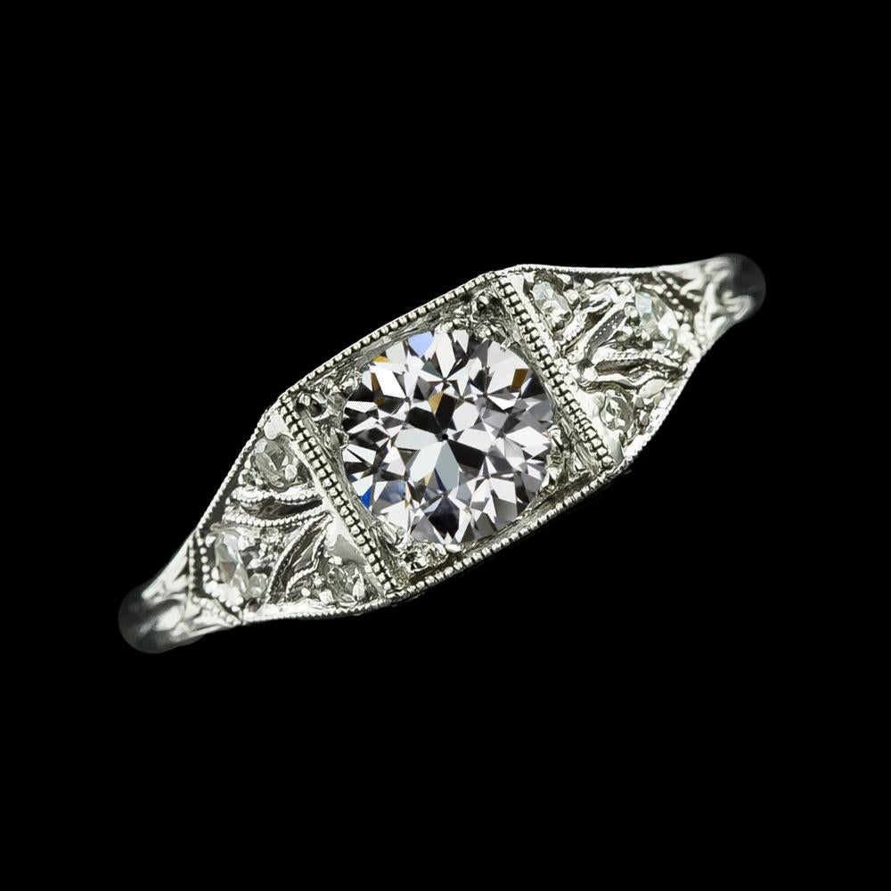 Anello Nuziale Rotondo Con Vero Diamanti Da Minatore Vecchio Stile Vintage 2.75 Carati