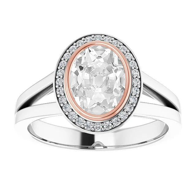 vero round diamante 5carati anello vista frontale