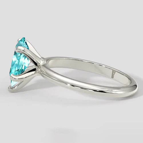 Anello Paraiba taglio a pera da 2 carati