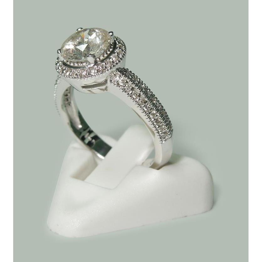 Anello Per L'Anniversario Con Vero Diamante Da 2.50 Ct Gioielli In Stile Antico Novità