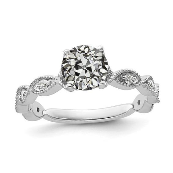 vero round diamante 2.50carati anello vista frontale