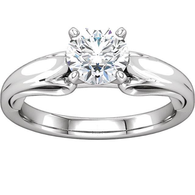 Anello Solitario Con Vero Diamante Rotondo Brillante Da 1.50 Carati Con Montatura A Griffe