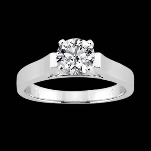 Anello Solitario Con Vero Diamanti E Gioielli In Oro Bianco Da 2.51 Carati 14K