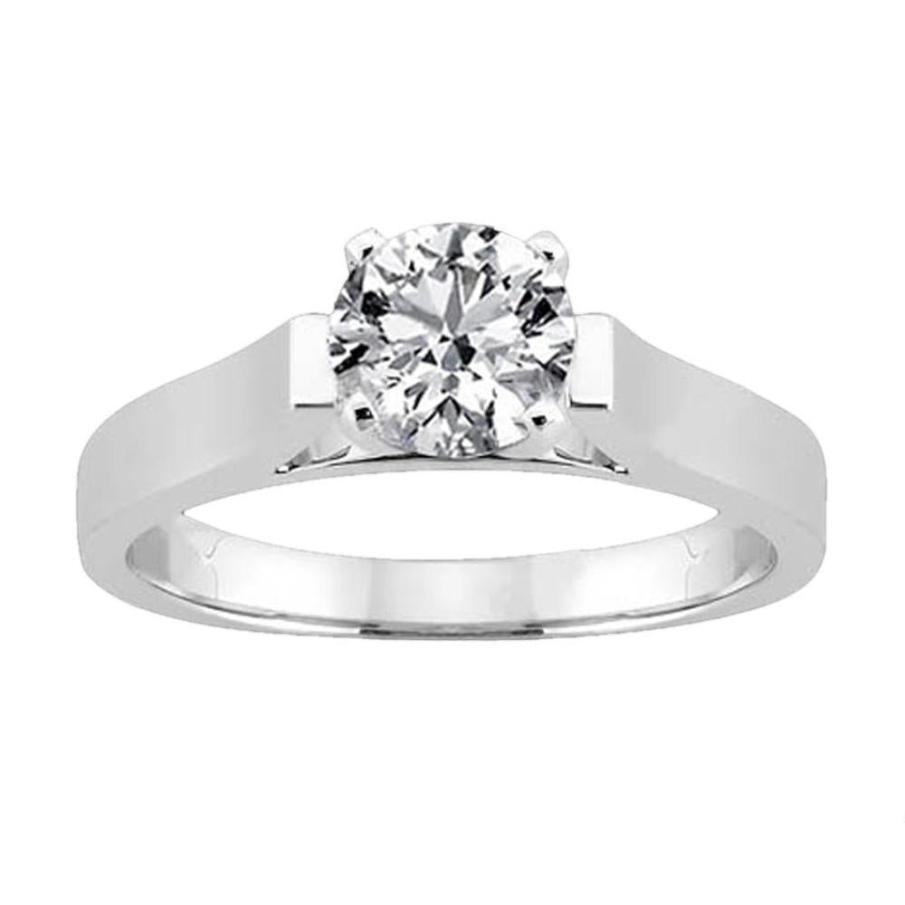 Anello Solitario Con Vero Diamanti E Gioielli In Oro Bianco Da 2.51 Carati 14K