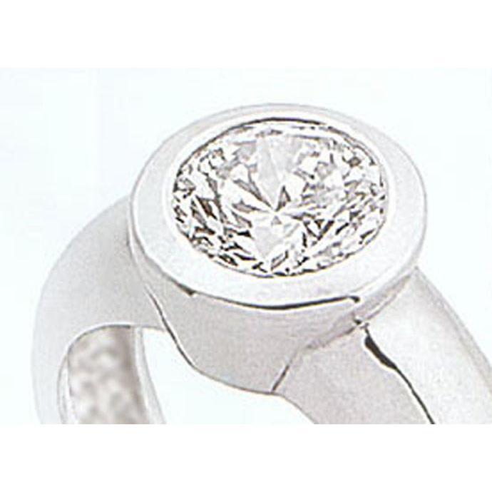 Anello Solitario Con Vero Diamanti Naturali Da 0.50 Ct Con Diamanti