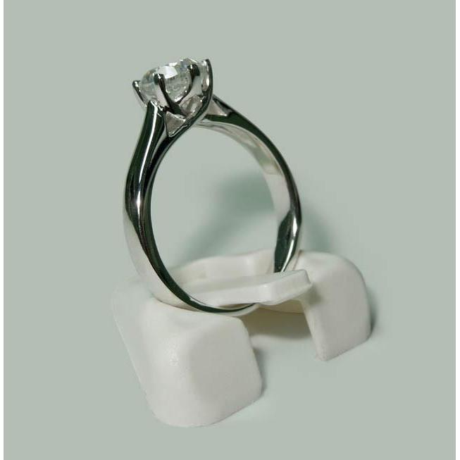 Anello Solitario Genuino Diamante Oro Bianco Gioielli 1.31 Carati Novità