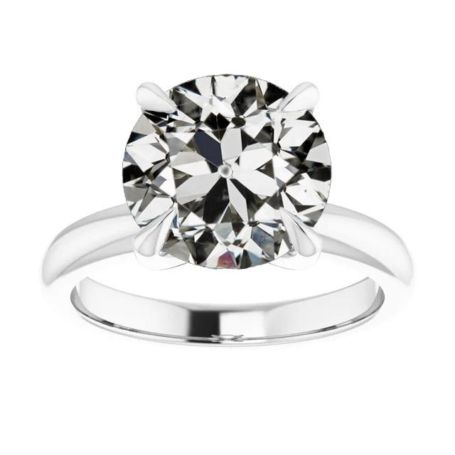Anello Solitario Il Giro Old Mine Cut Naturale Diamante Women's Jewelry 4,50 Carati