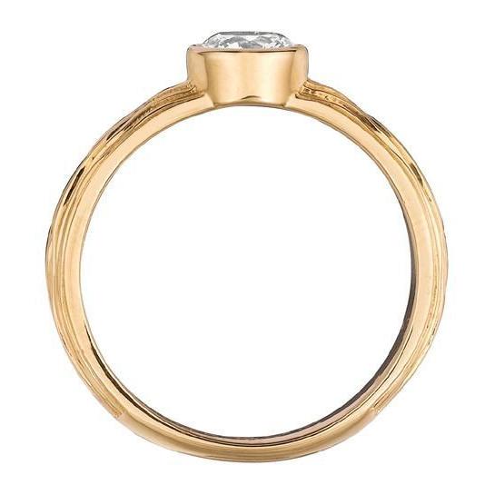 Anello Solitario In Oro Giallo 14K Con Vero Diamante Solitario Da 1.01 Carati