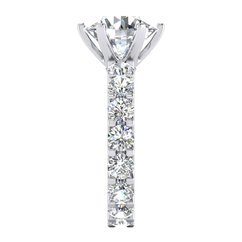 Anello Con Diamante Estratto Terra Naturale Con Gambo Stile Eternita