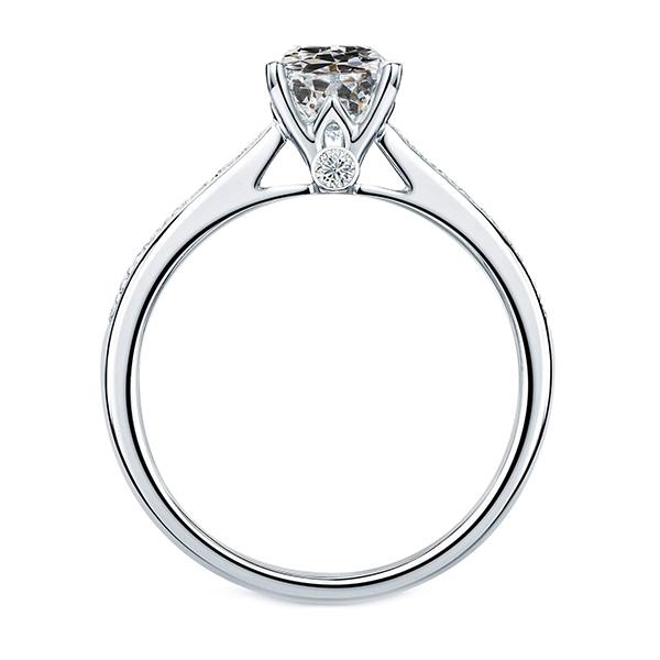 Anello Di Fidanzamento Con Vero Diamante Tondo Vecchio Minatore Gioielli Da Donna 3,50 Carati