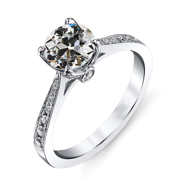 Anello Di Fidanzamento Con Vero Diamante Tondo Vecchio Minatore Gioielli Da Donna 3,50 Carati