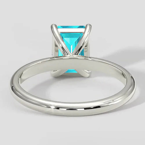 Anello di fidanzamento solitario Paraiba da 1 carato