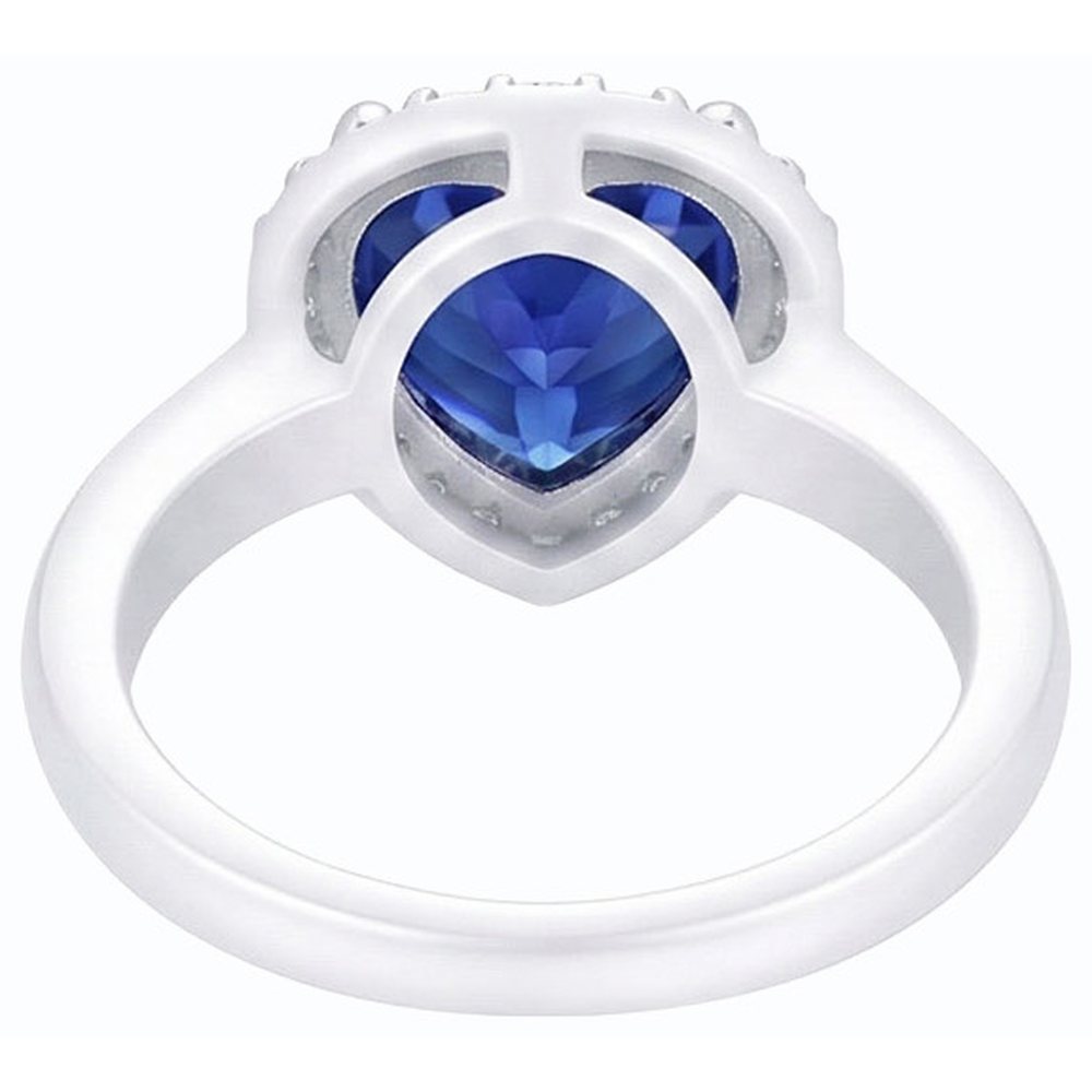 vero heart diamante 3carati anello vista dall'alto