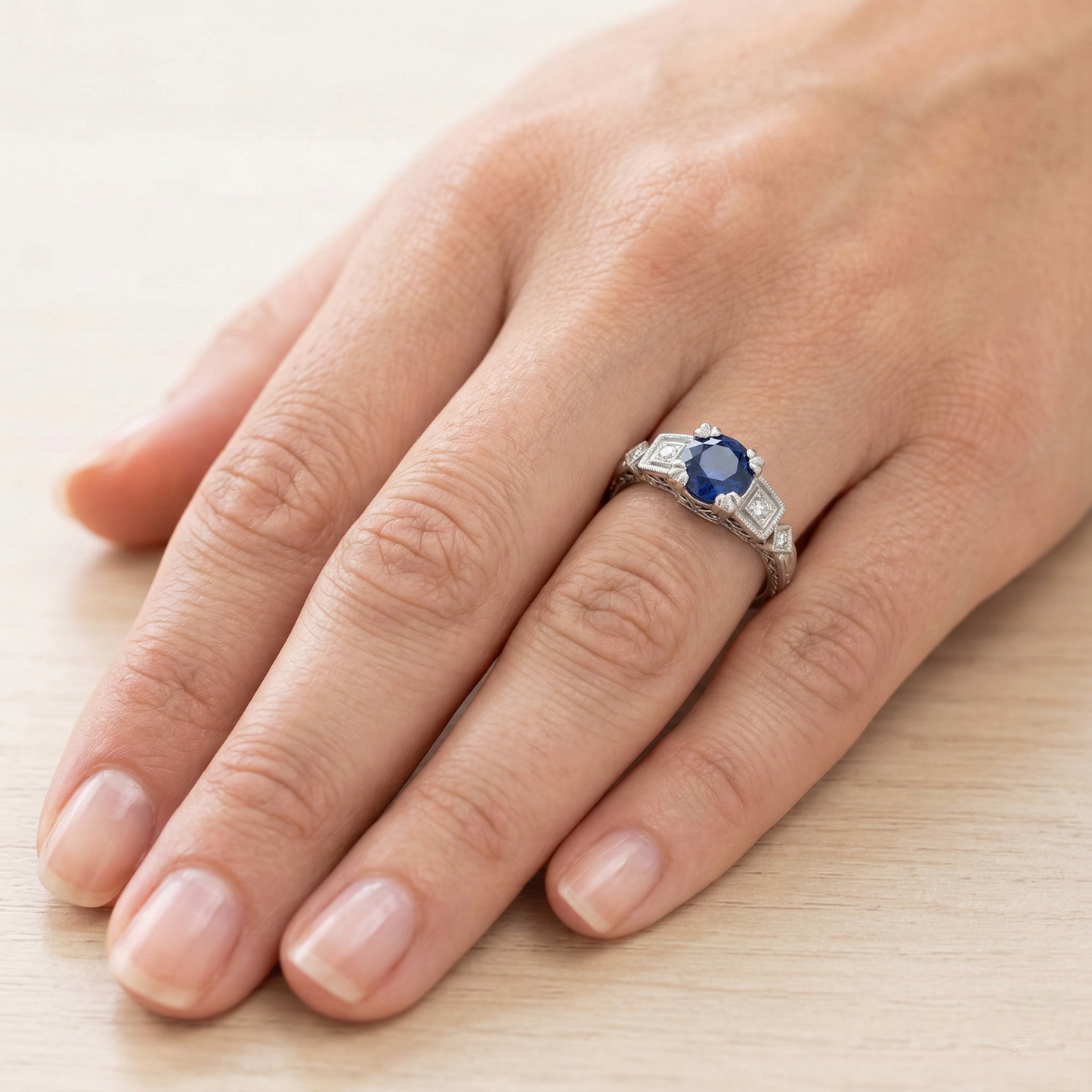 vero round diamante 1.65carati anello su bianco
