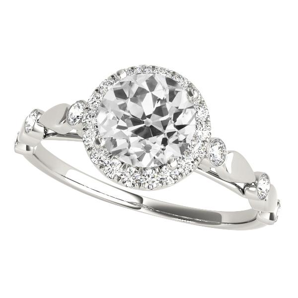 Anniversario Anello Halo Il Giro Vecchio Minatore Naturale Diamanti Gioielli 4.25 Carati