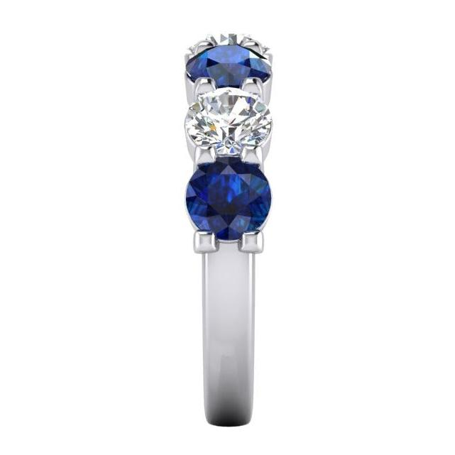 Banda da Donna Con Naturale Di Diamante Estratto Dalla Terra E Zaffiro Blu Pietra Preziosa