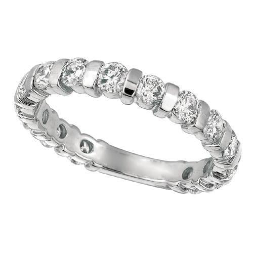 Bar Setting 1.80 Carati Di Genuino Diamanti Rotondi Per Gioielli Con Fascia Per L'Anniversario