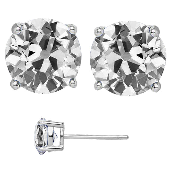 Diamante Orecchini Pendenti 8 carati Oro Bianco 14K – vista principale