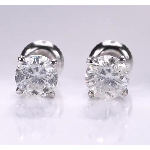 Borchie Naturale Diamantate Rotonde Da 1,50 Carati