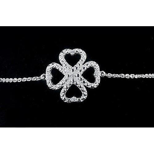 Bracciale Da Donna Con Naturale Diamanti. Gioielli A Forma Di Cuore Da 2 Carati Nuovo