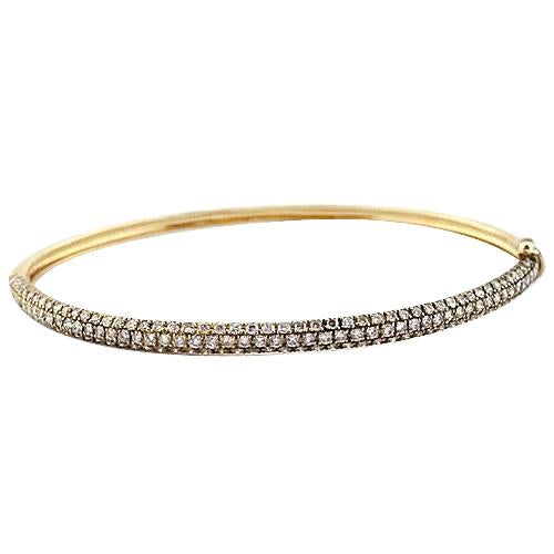 Bracciale Da Donna Con Vero Diamanti. Oro Giallo Da 4.50 Carati. Gioielli Da 14K