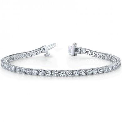 Bracciale Da Tennis Con Vero Diamanti Rotondi Da 7.50 Carati. Gioielleria Raffinata In Oro Massiccio