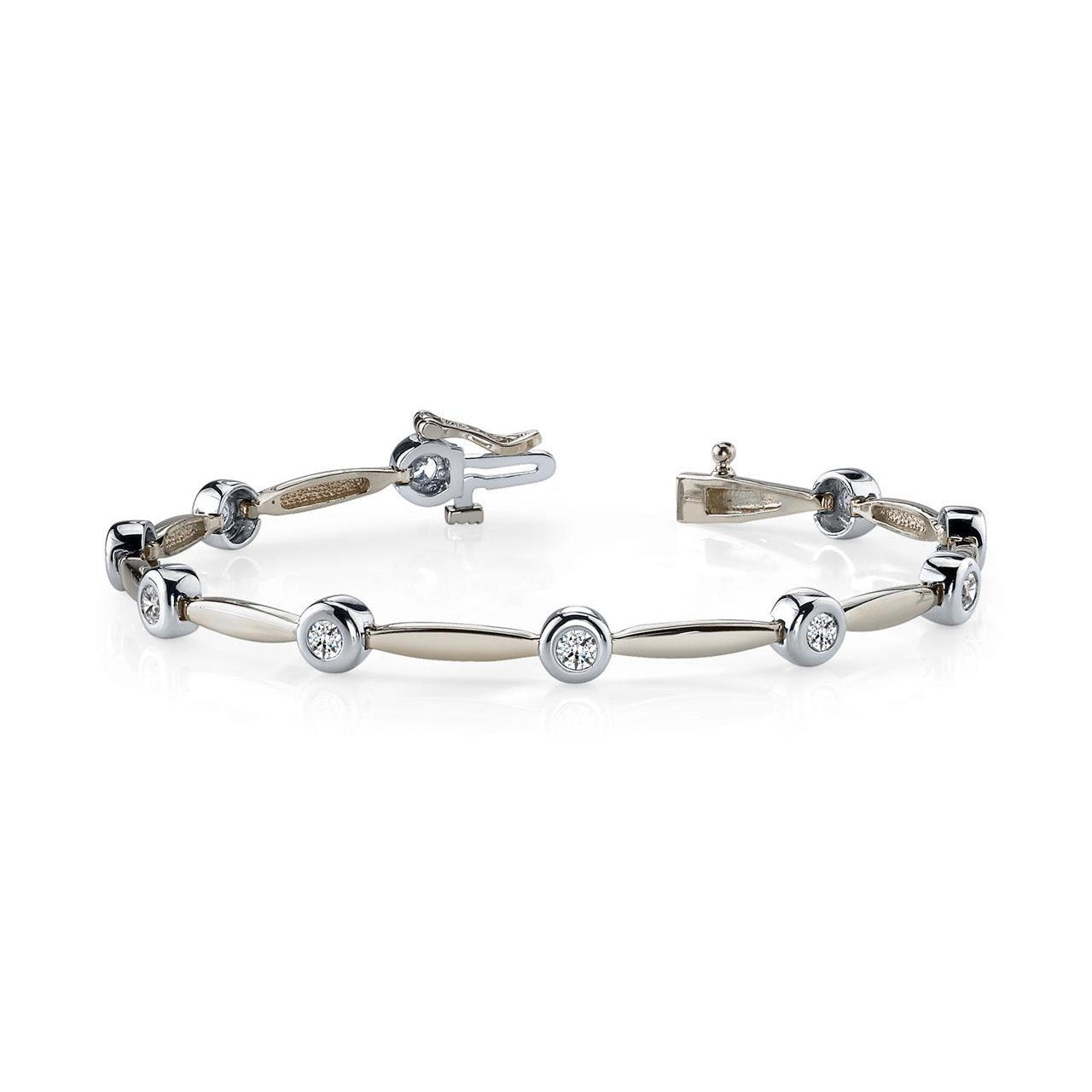 Bracciale Tennis Da Donna In Oro Bianco Con Vero Diamanti Rotondi Da 3 Ct