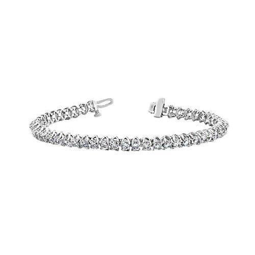 Bracciale Tennis In Oro Bianco 14K Con Genuino Diamanti Da 7,65 Carati