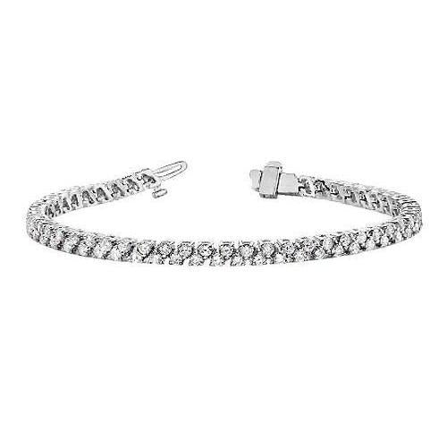 Bracciale Tennis In Oro Massiccio 14K Con Vero Diamanti Rotondi Bianchi Da 10 Ct