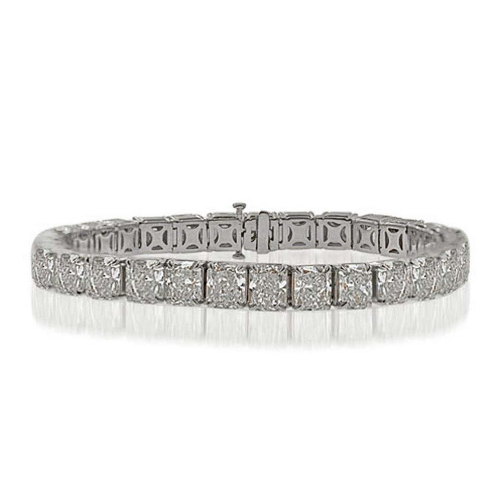 Bracciale Tennis Scintillante In Oro Bianco Con Naturale Diamanti Taglio Brillante 50 Carati