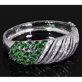 Bracciale donna diamante Verde smeraldo colombiano 23.25 carati gioielli