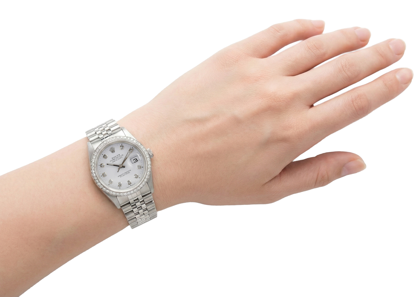 Bracciale in acciaio inossidabile Rolex Datejust Orologio da uomo con lunetta in diamanti