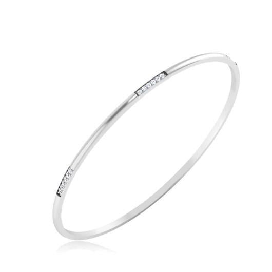 Bracciale Da Donna In Oro Bianco Con Vero Diamanti A Taglio Rotondo Da 1,80 Ct