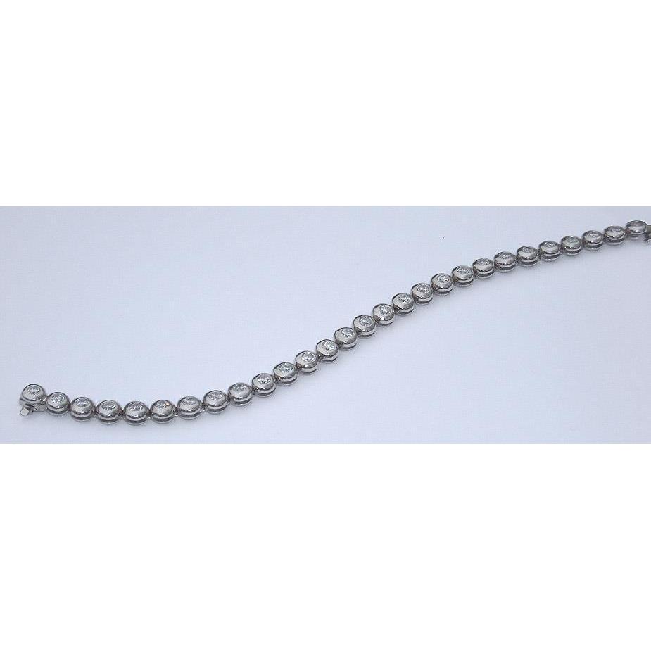Bracciale Tennis Da 5.60 Carati Con Vero Diamanti E Castone Completo