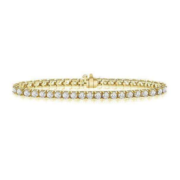 Bracciale Tennis Da 6.60 Carati Con Naturale Diamanti Taglio Rotondo 14k YG