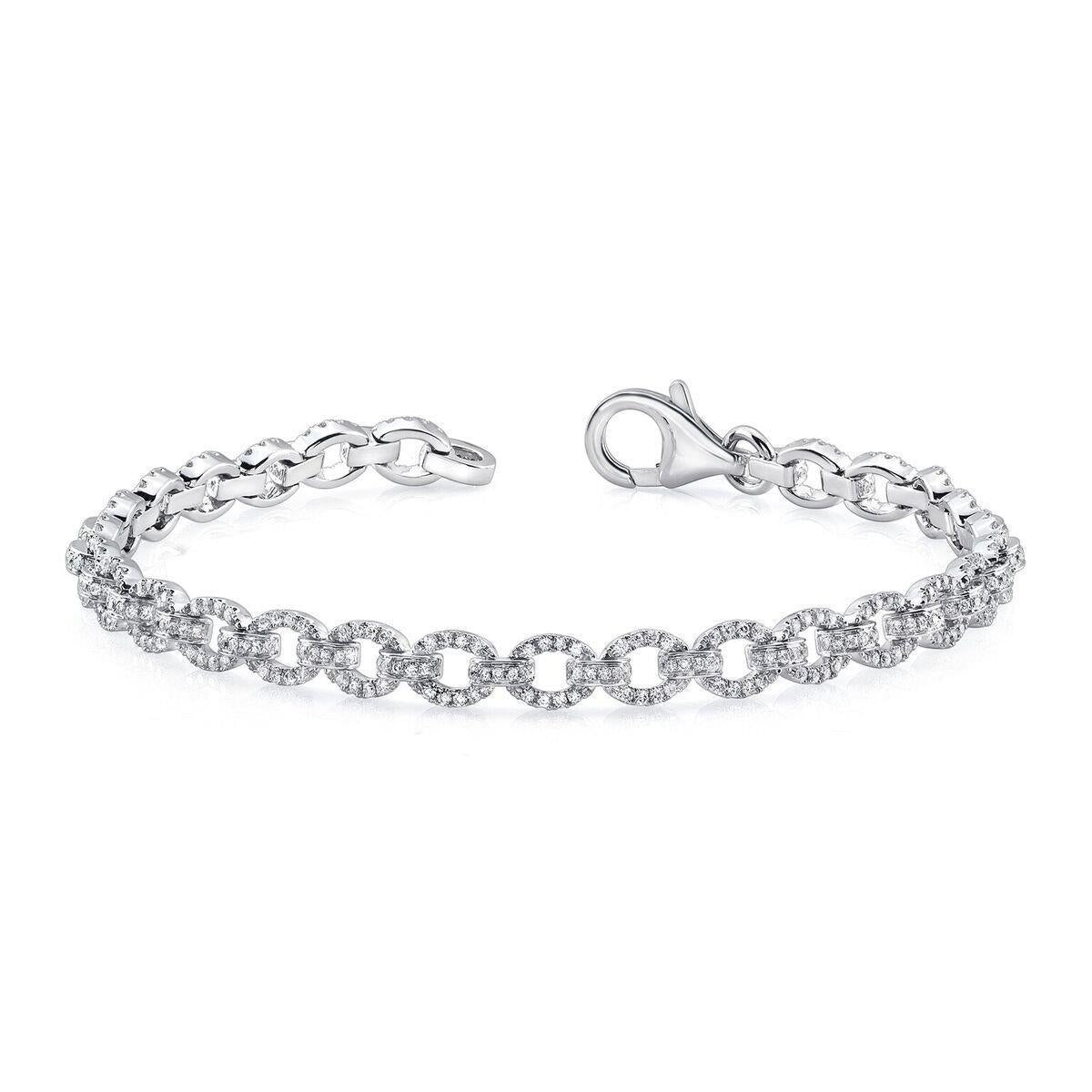 Bracciale Tennis Da Donna Con Genuino Diamanti 5 Ct